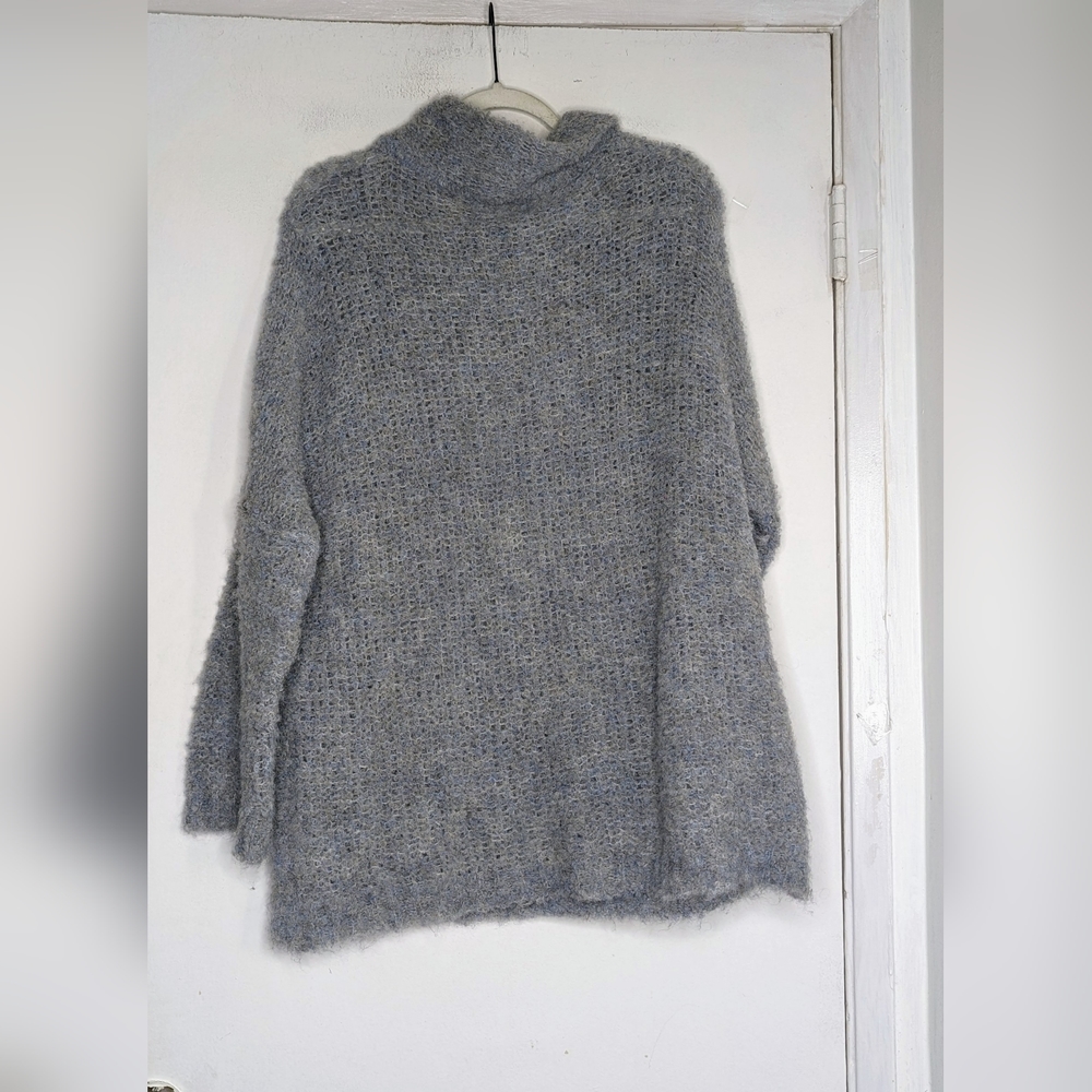 Free People she’s all that Alpaca blue gray Sweater - Picture 2 of 10